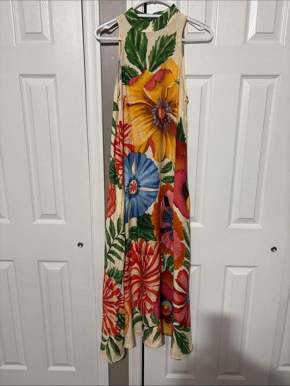 Antropologie FarmRio Halterneck Maxi Dress with Tropical Print - Picture 6 of 14